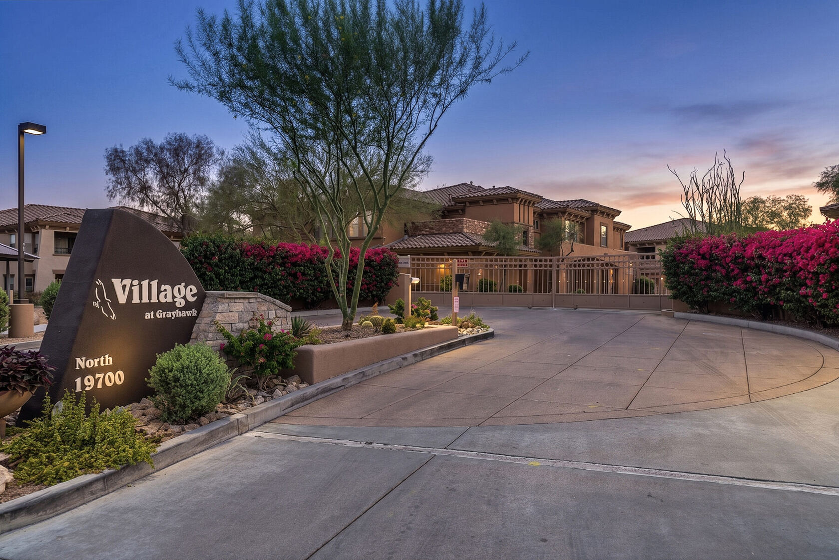 Village at Grayhawk entrance monument